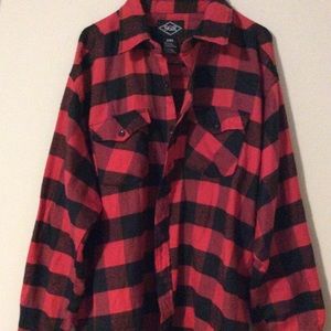 SGR Vintage flannel shirt for men. 2XL Red And Black
